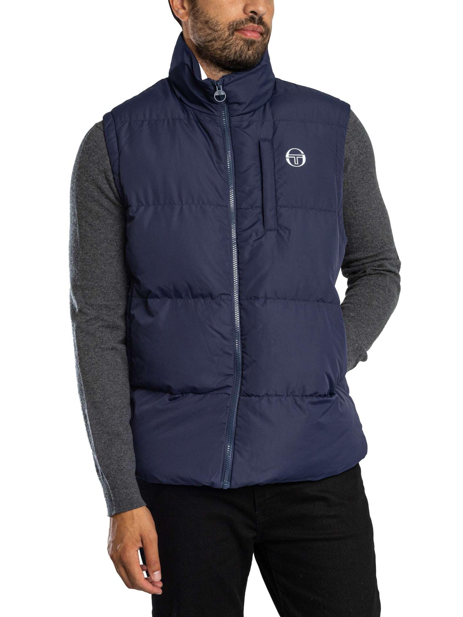 Sergio Tacchini Men's Court Padded Gilet, Maritime Blue