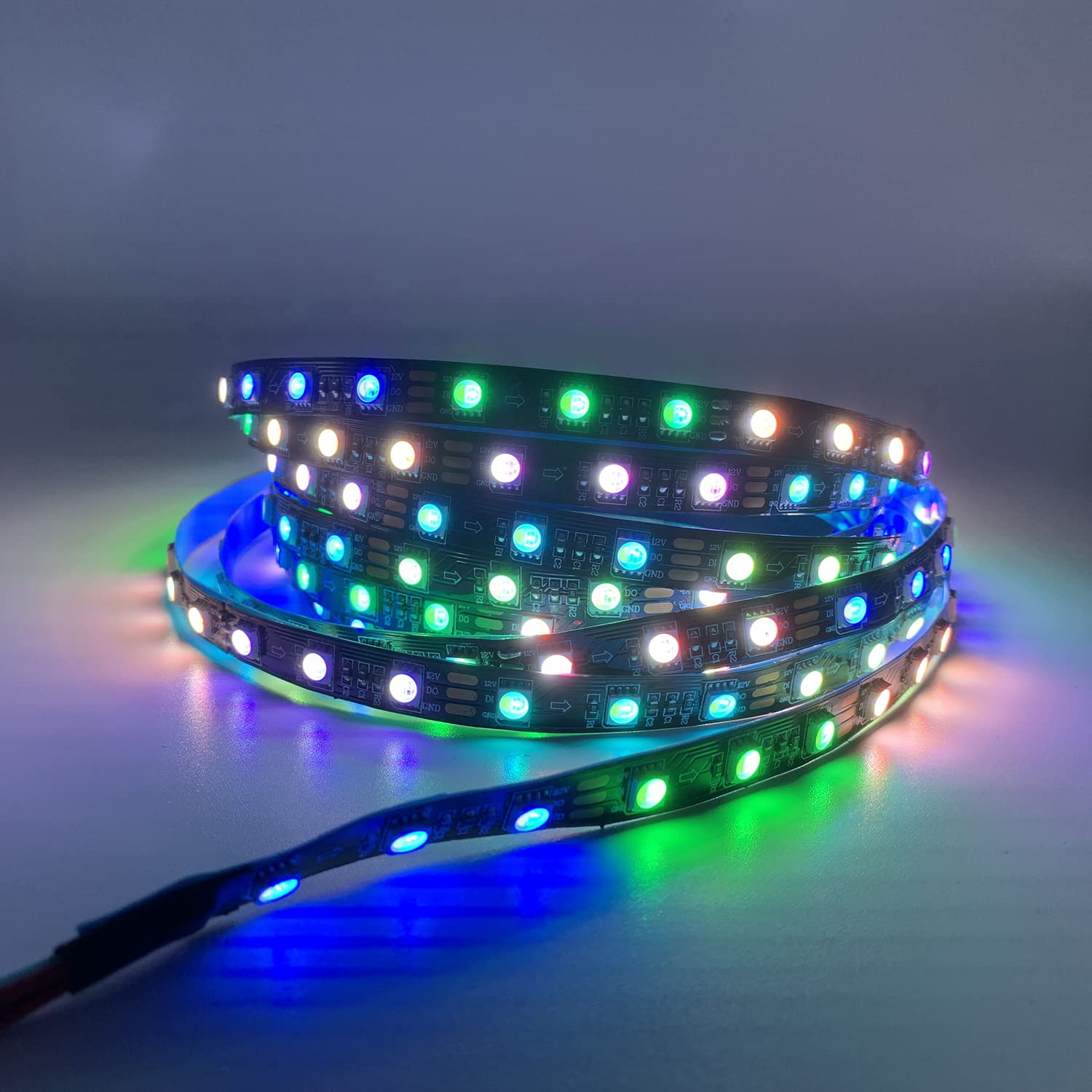 5M DC12V SK6812 RGBW RGBWW LED Tira 60LEDs/m 5050 SMD Flexible LED Luz DC12V IP20 IP65 IP67 Blanco/Negro PCB 1 IC Driver 3 LED (12V 5M SK6812 RGBW, Black Pcb Ip20)