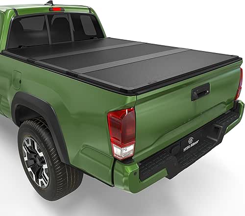 YITAMOTOR FRP Hard Tri Fold Truck Bed Tonneau Cover Compatible