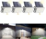 SUPERDANNY Solar Outside Lights with Motion Sensor, 113 Bright LEDs 7000K, Outdoor Flood Lights Dusk to Dawn with 16ft Cable IP65 Waterproof, Security Light for Front Porch, Garage, Side Yard-2 Pack