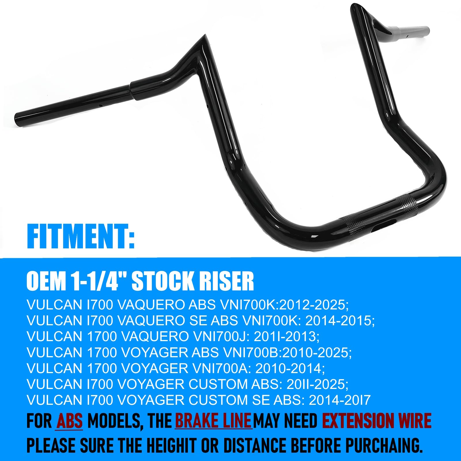 Amazon.com: Motorcycle 12 inch Rise Ape Hanger Handlebar Monkey