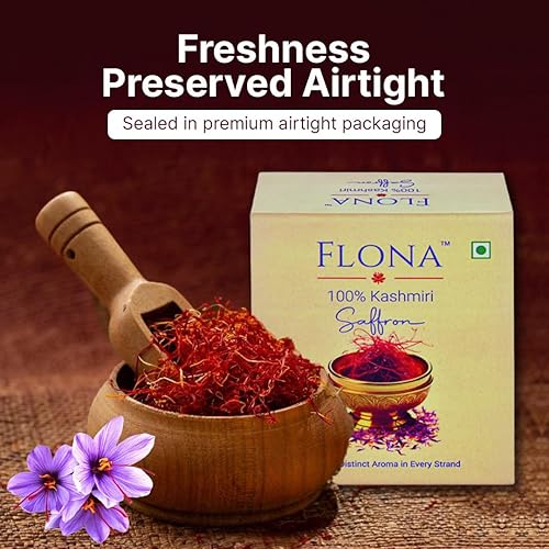 Miniatura 2 de Flona Kashmiri Saffron Threads 0.04 oz - Azafrán orgánico 100% puro y aromático para cocinar, té de azafrán, arroz y condimentos, auténtica especia