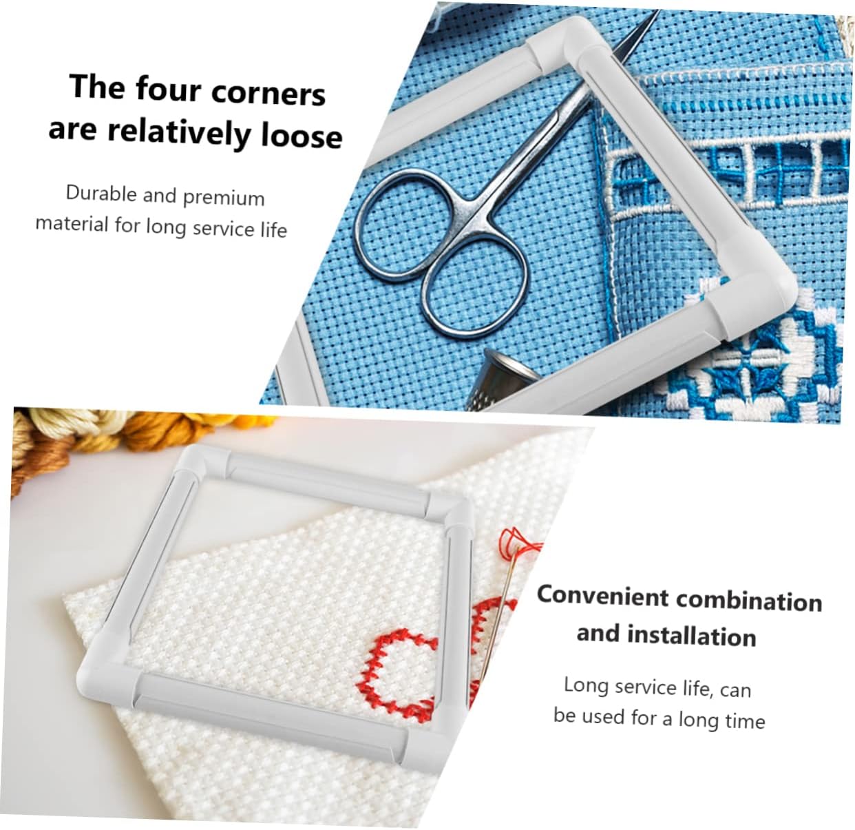 GLSTOY 1pc Square Clip Frame for Embroidery and Assembly Quilting for Painting and Needlework