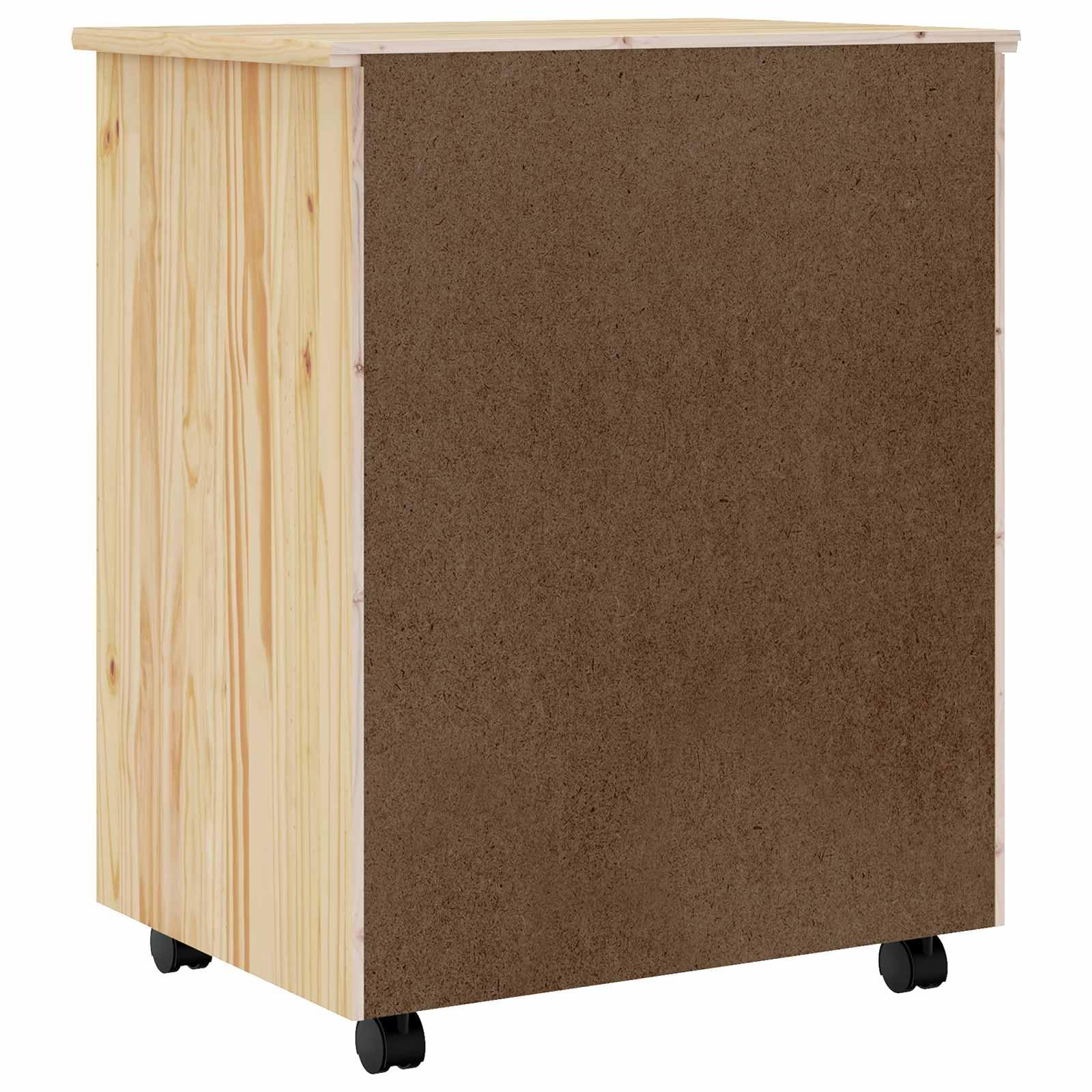 Archivador Móvil con Cajones, Gabinete de Almacenamiento de Oficina con Ruedas para Documentos, Libros, Papelería, Oficina en Casa, Sala de Manualidades, (53x39x65,5cm)