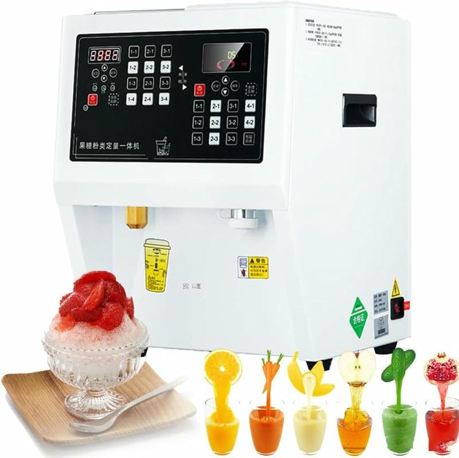 Automatic Dispenser of Fruit Powder, 3.5 L, Fructose and 5 L Doser, for Cream, Sugar, Cocoa and Coffee ~/