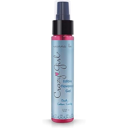 Water Based Cotton Candy Flavored Oral Edible Personal Lubricant by Crazy Girl, 2.2 Ounce Sex Lube for Men, Women and Couples
