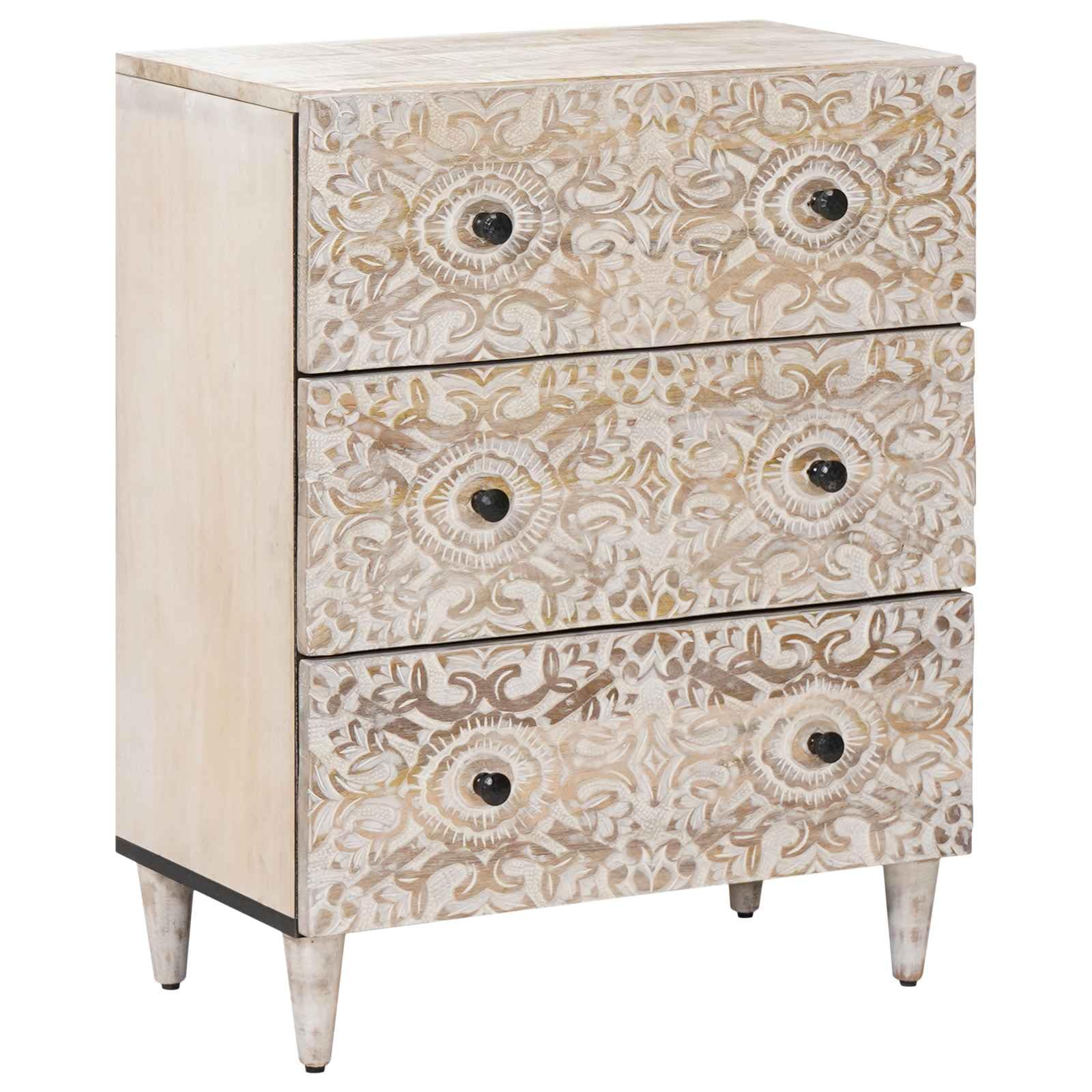 Comoda rectangular de madera de mango maciza y diseño moderno