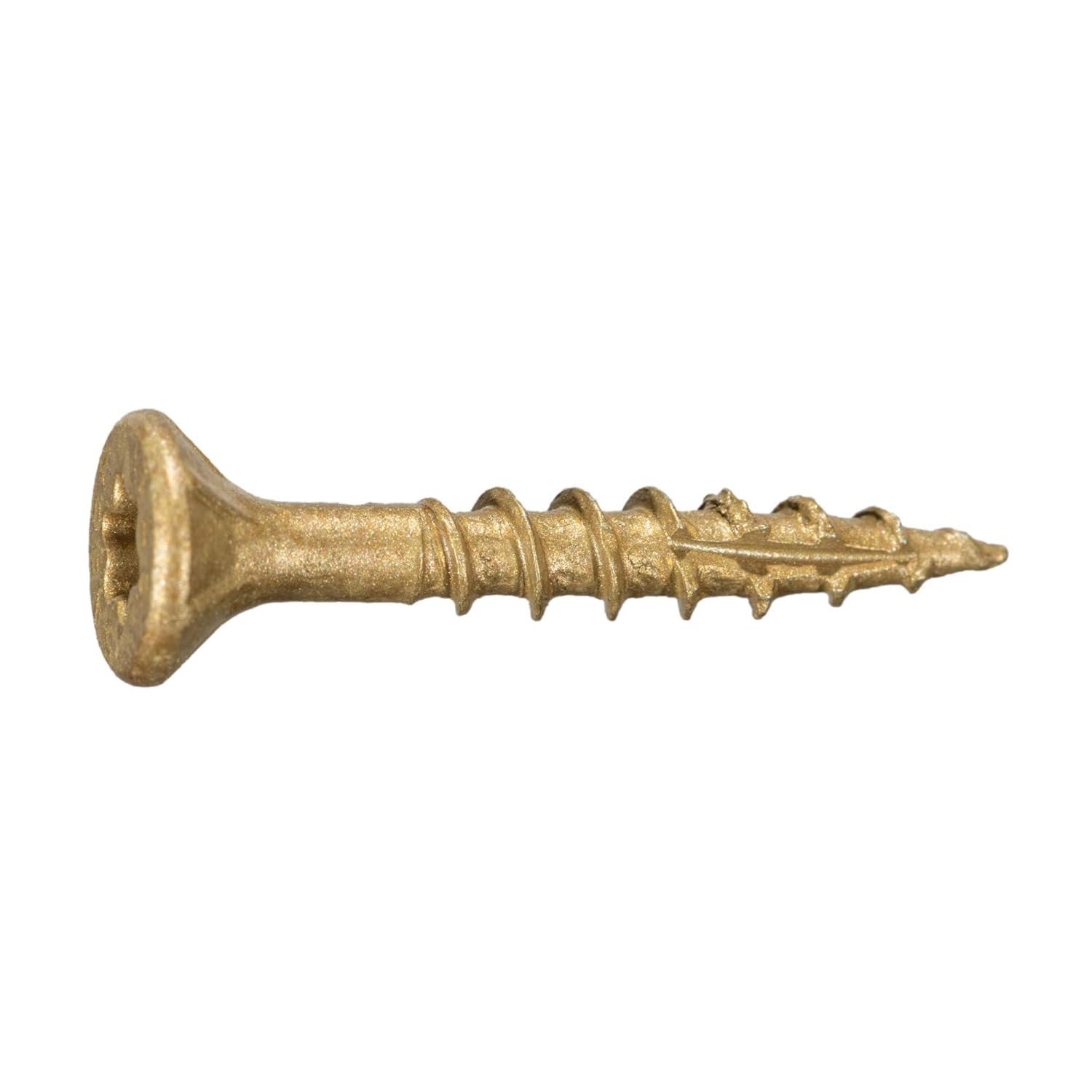 Tan XL1500 Coated Exterior Star Drive Multi-Purpose Deck Screws, 25lb, Approx. 4468 Pieces - #9 x 1-1/4" Screws with Protective Coating, Decking for Construction, Repair