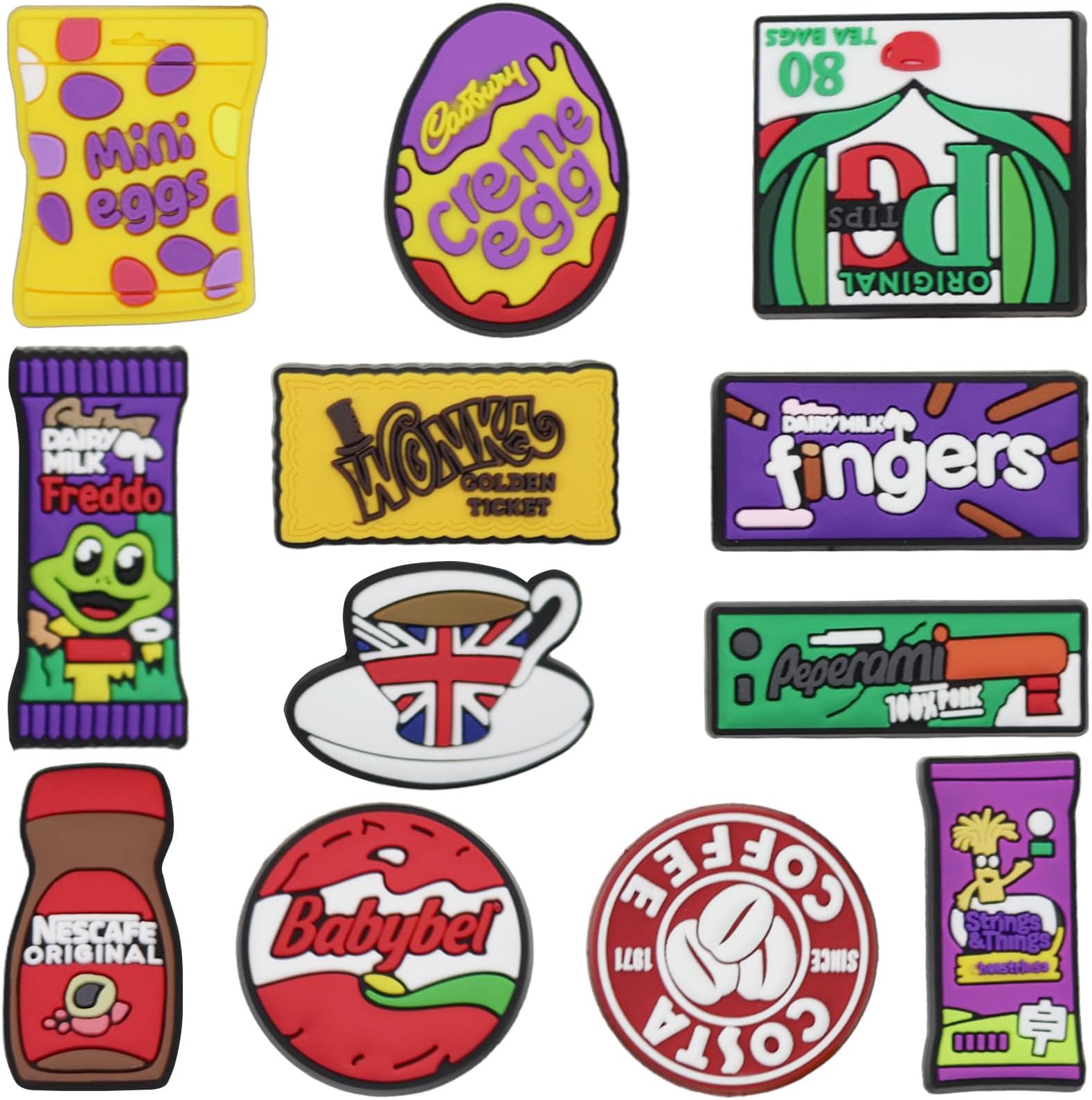 Shoe Charms for Croc Charms, Cartoon Food Shoe Charm DIY Decorative Shoe Buckles Suitable for Boys, Girls, Teenagers, Birthday Gifts, Party Gifts