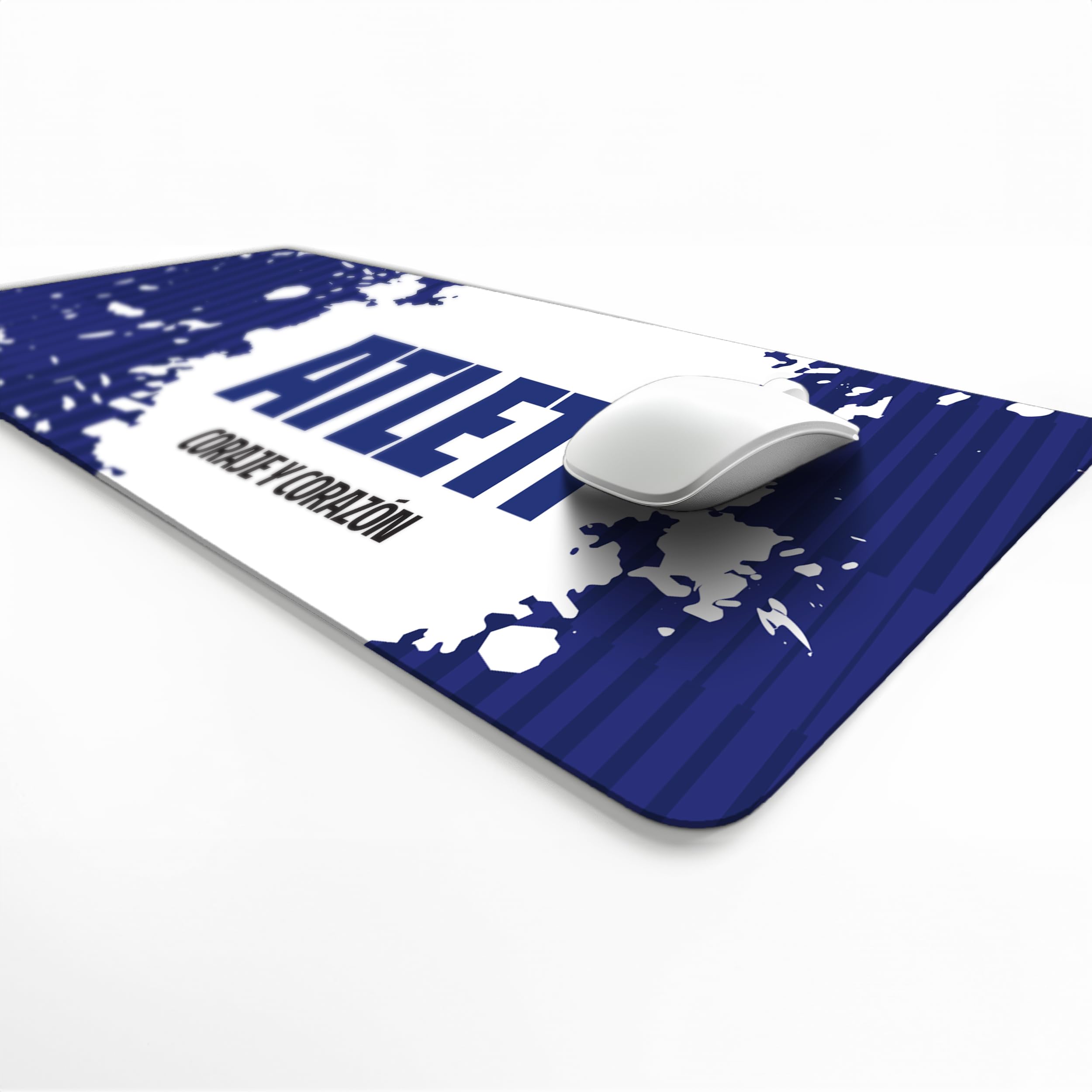 Licensed Décor Atlético de Madrid Desk Mat - Atleti on Blue Graphic Splash - 43 x 90 cm