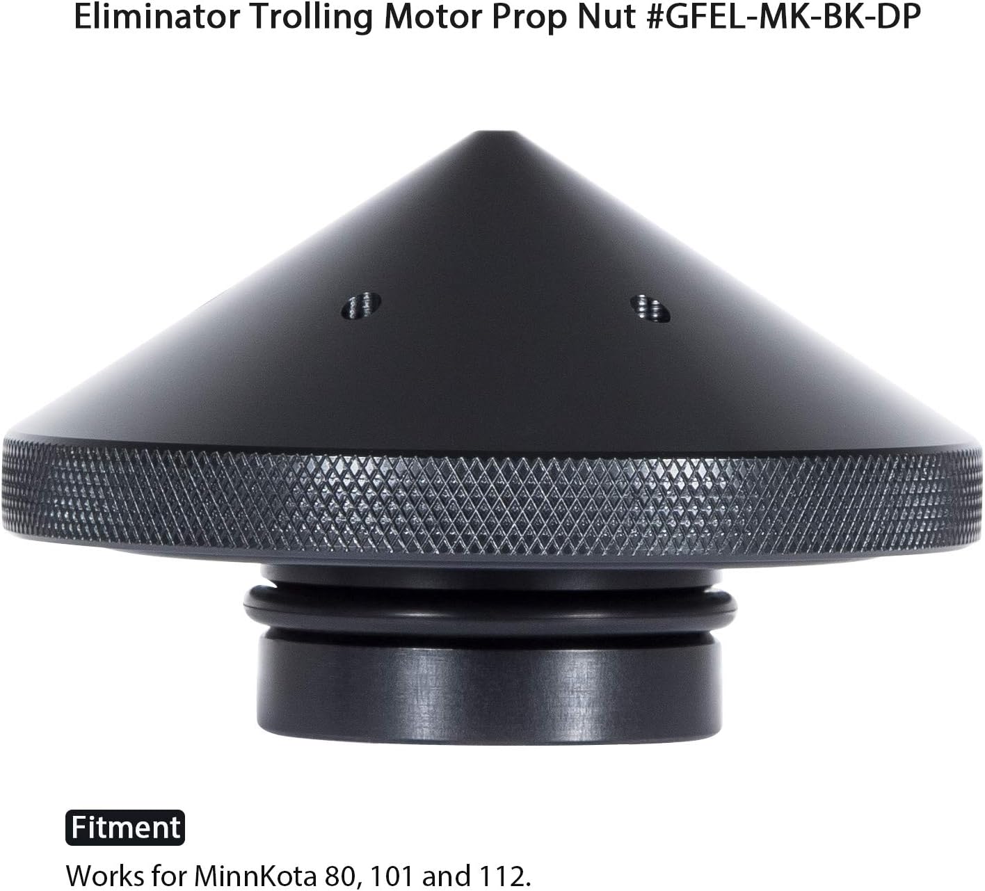 Eliminator Trolling Motor Prop Nut #GFEL-MK-BK-DP Compatible with MinnKota 80, 101 and 112 Replace for T-H Marine Black