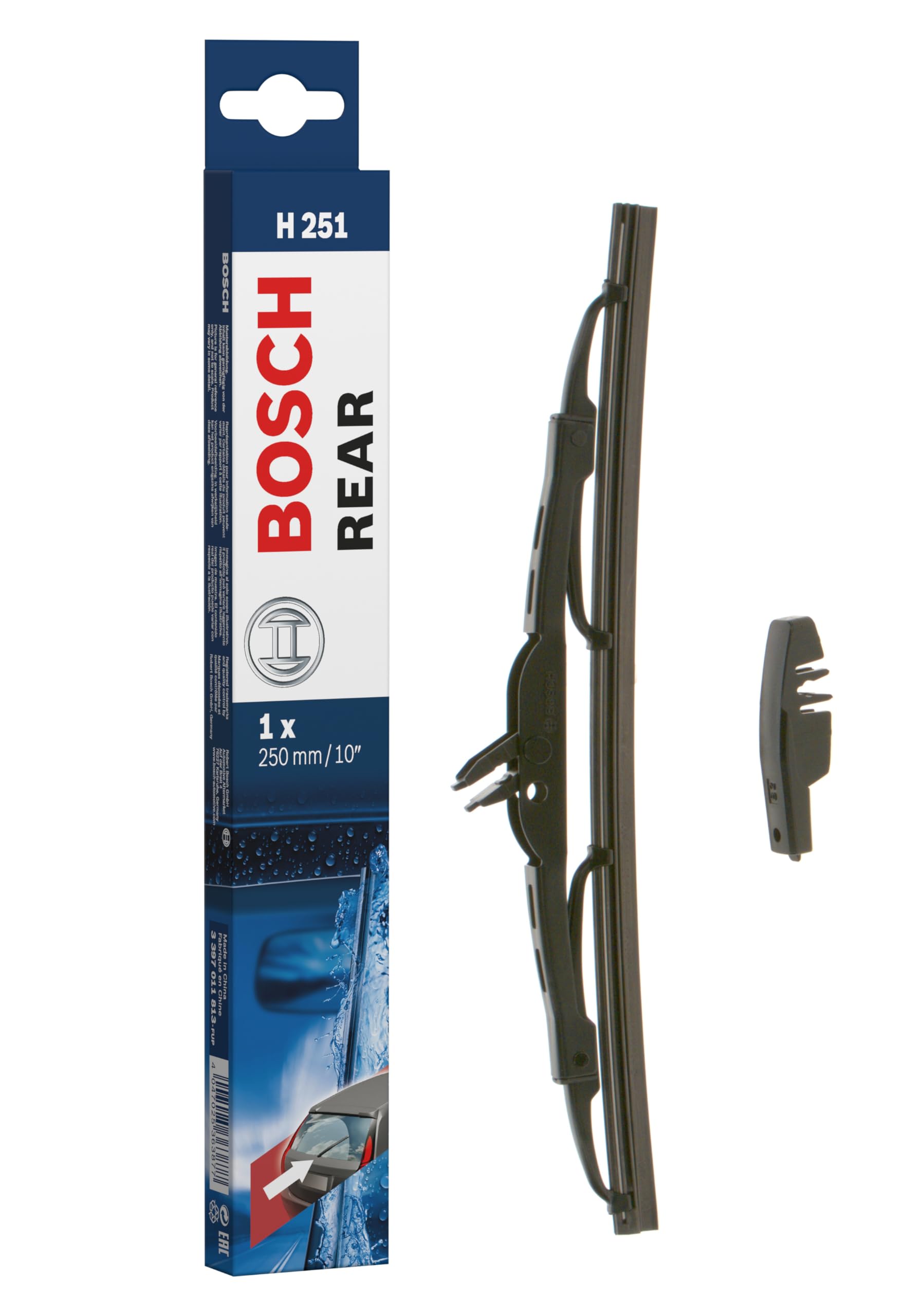 Bosch Wiper Blade Rear H251, Length: 250mm – Rear Wiper Blade