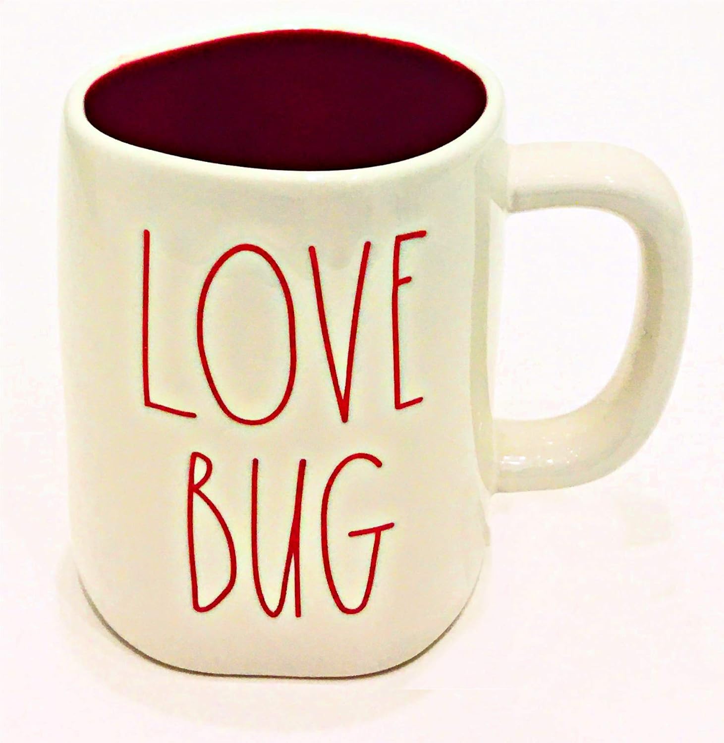 Rae Dunn HUGS - KISSES 2 sided Mug - Ceramic - very rare!