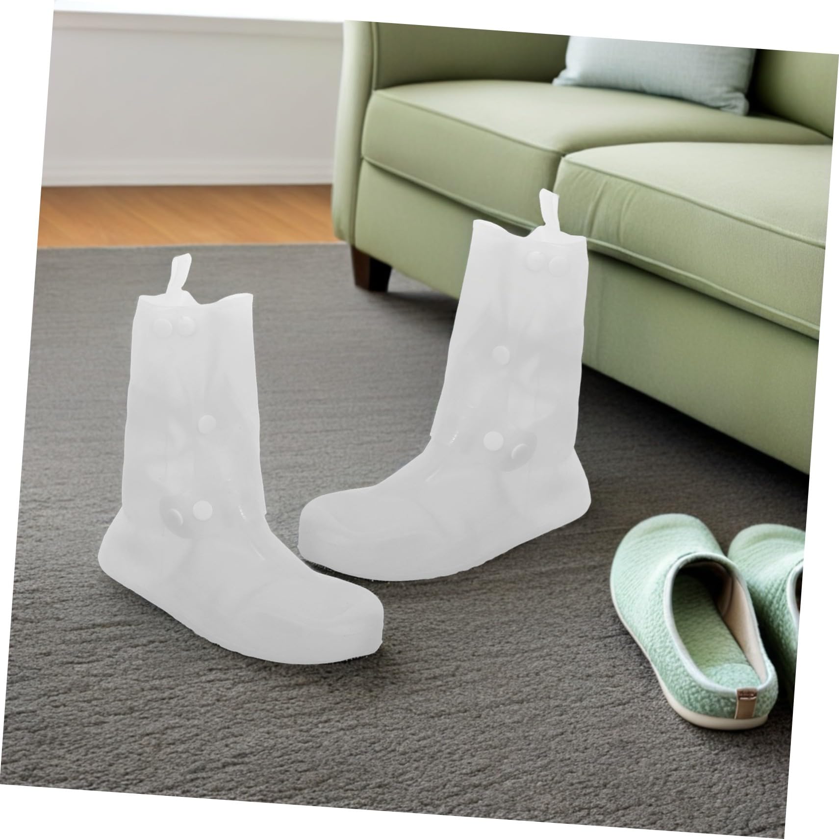 UPKOCH 2 Pares Fundas Impermeables Reutilizables para Zapatos Antideslizantes Cubrezapatos de Silicona Gruesa para Lluvia Talla Protección Resistente para Actividades al Aire y Viaje