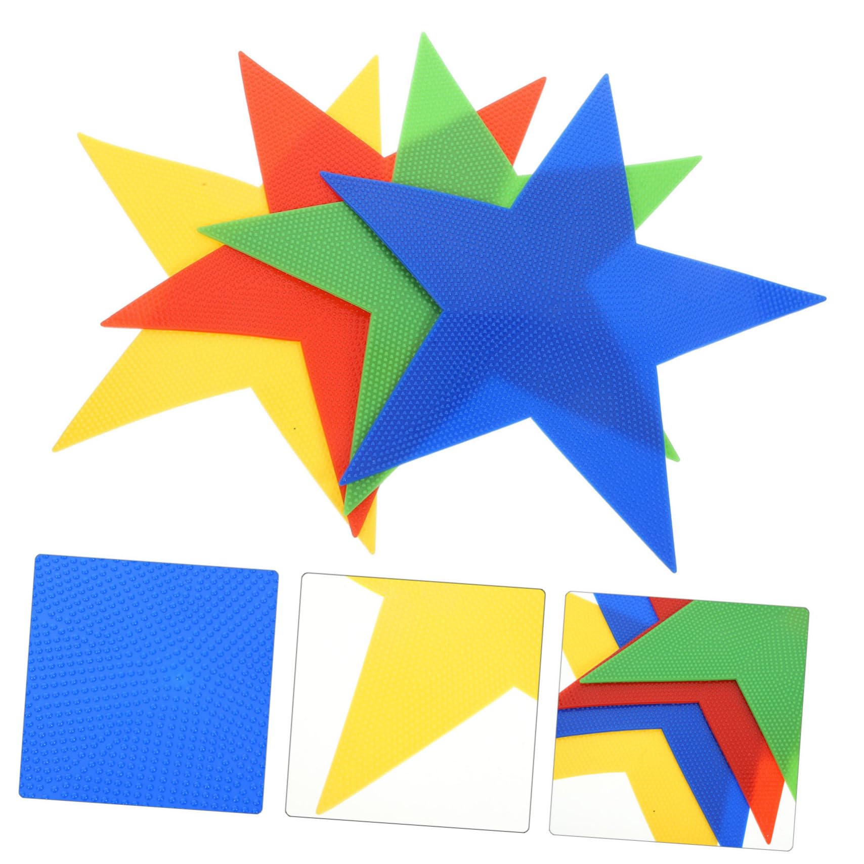 OFFSCH 4Pcs Non Slip Carpet Spot Markers Pentagram Floor Training Dots for Football Basketball and Gym Activities Lightweight Markers for Enhanced Agility