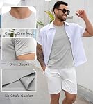 Boyzn Men's 3, 4 or 5 Pack Cotton T-Shirts, Short Sleeve Crewneck Sport Tees, Cotton Gym Workout Running Shirts for Men