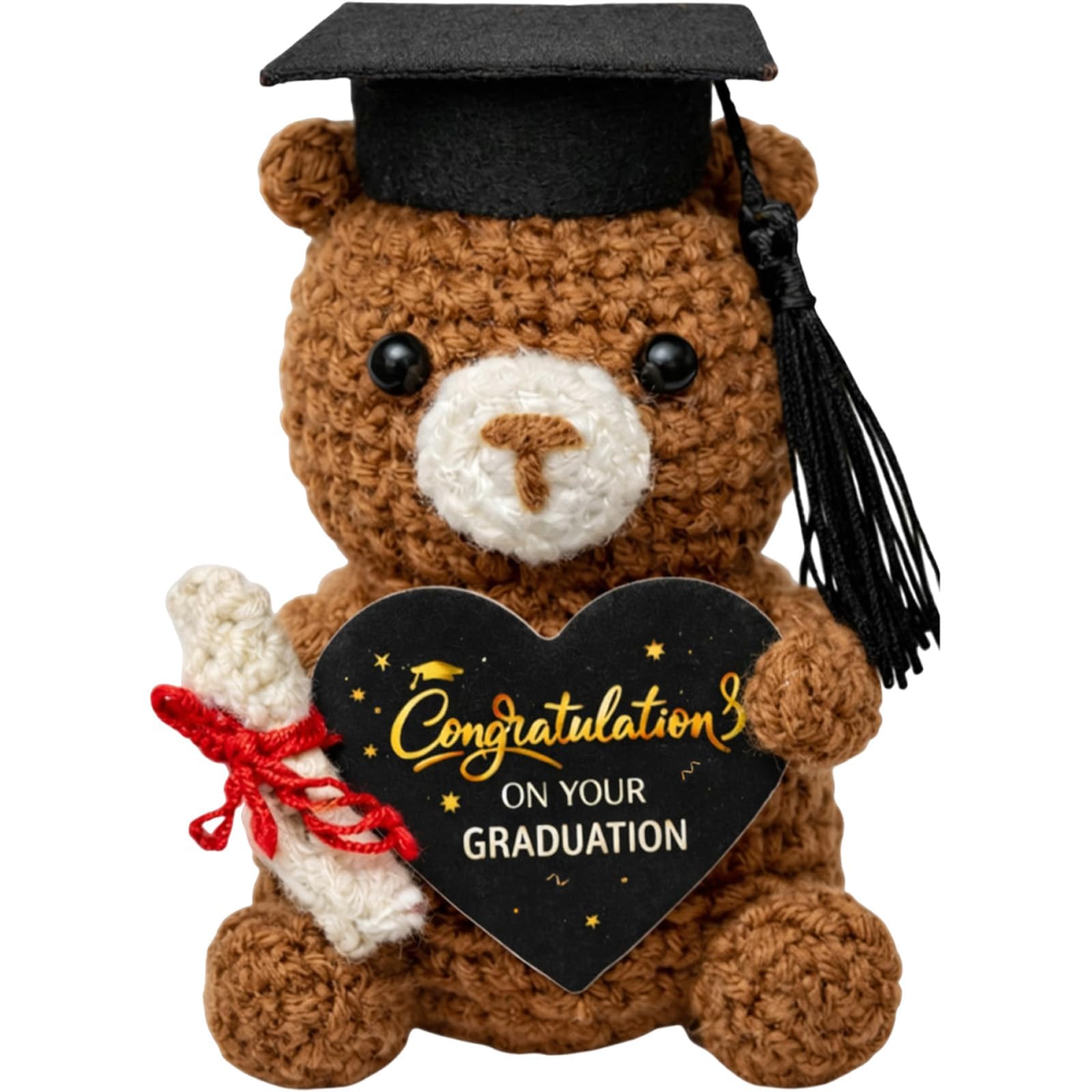 1 Piece Graduation Gifts, Crochet Toy for Academic Celebrations, Handmade Graduation Decoration Items, for High School and University Graduates, Crochet Doll Teddy Bear Plushies-image-30