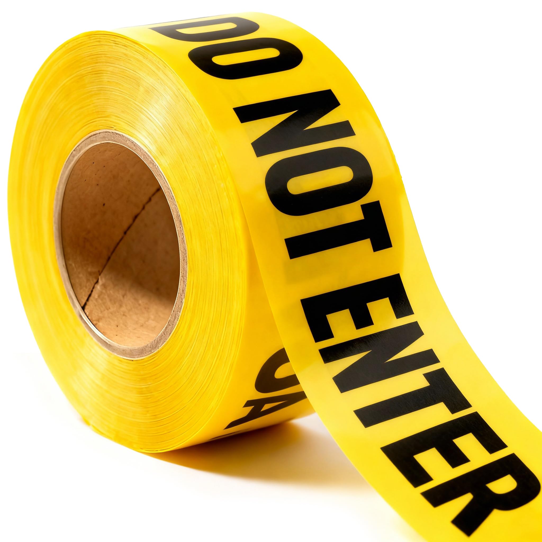 Caution Do Not Enter Tape 3 inch X 1000 feet • Bright Yellow with a Bold Black Print • 3 in. Wide for Maximum Readability • Tear Resistant Design