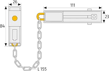 ABUS 39782 Lockable Door Chain Type SK78 Brown