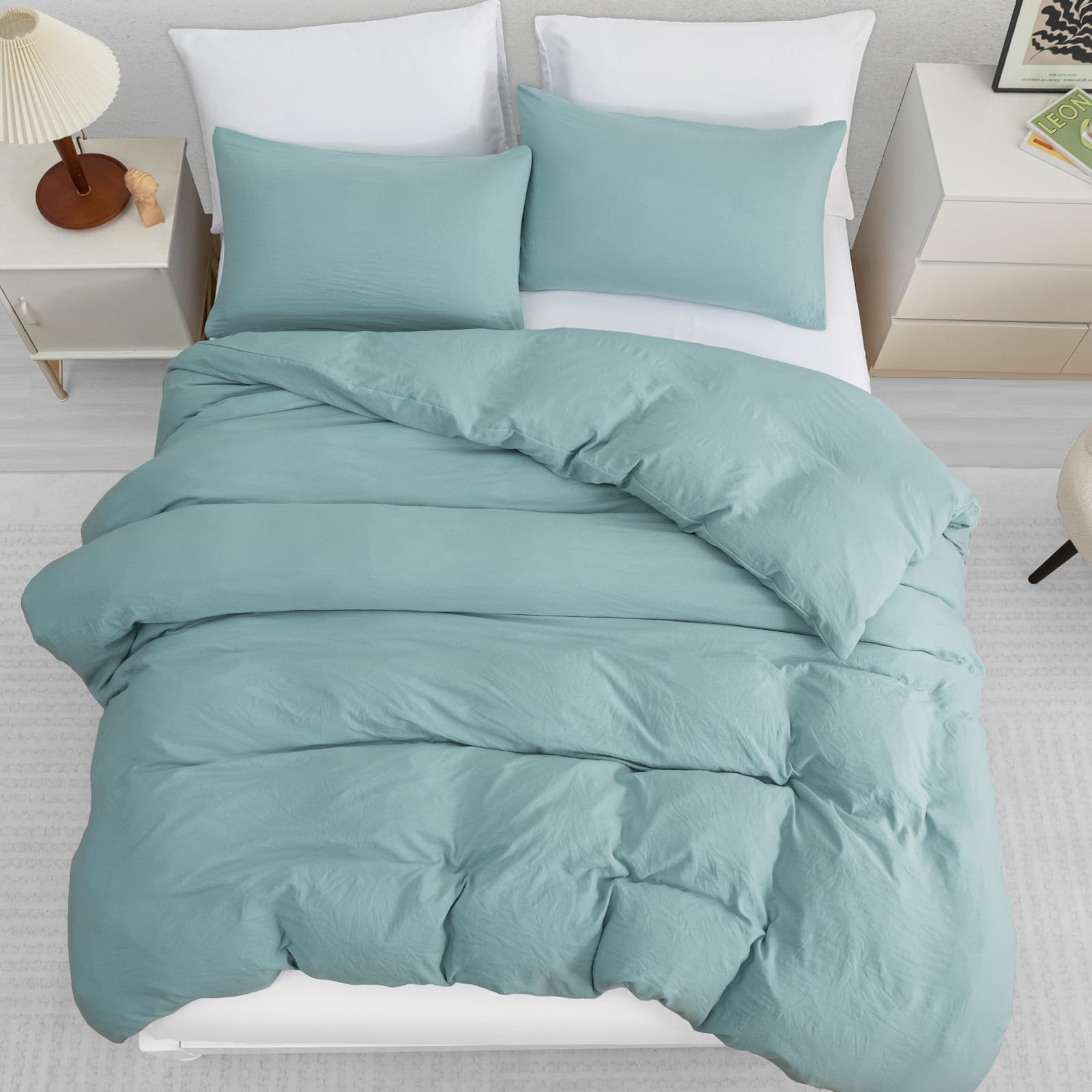 Pamposh Double Duvet Set, Pre-Washed Microfibre Bedding Set for Added Softness & Comfort - Image 9
