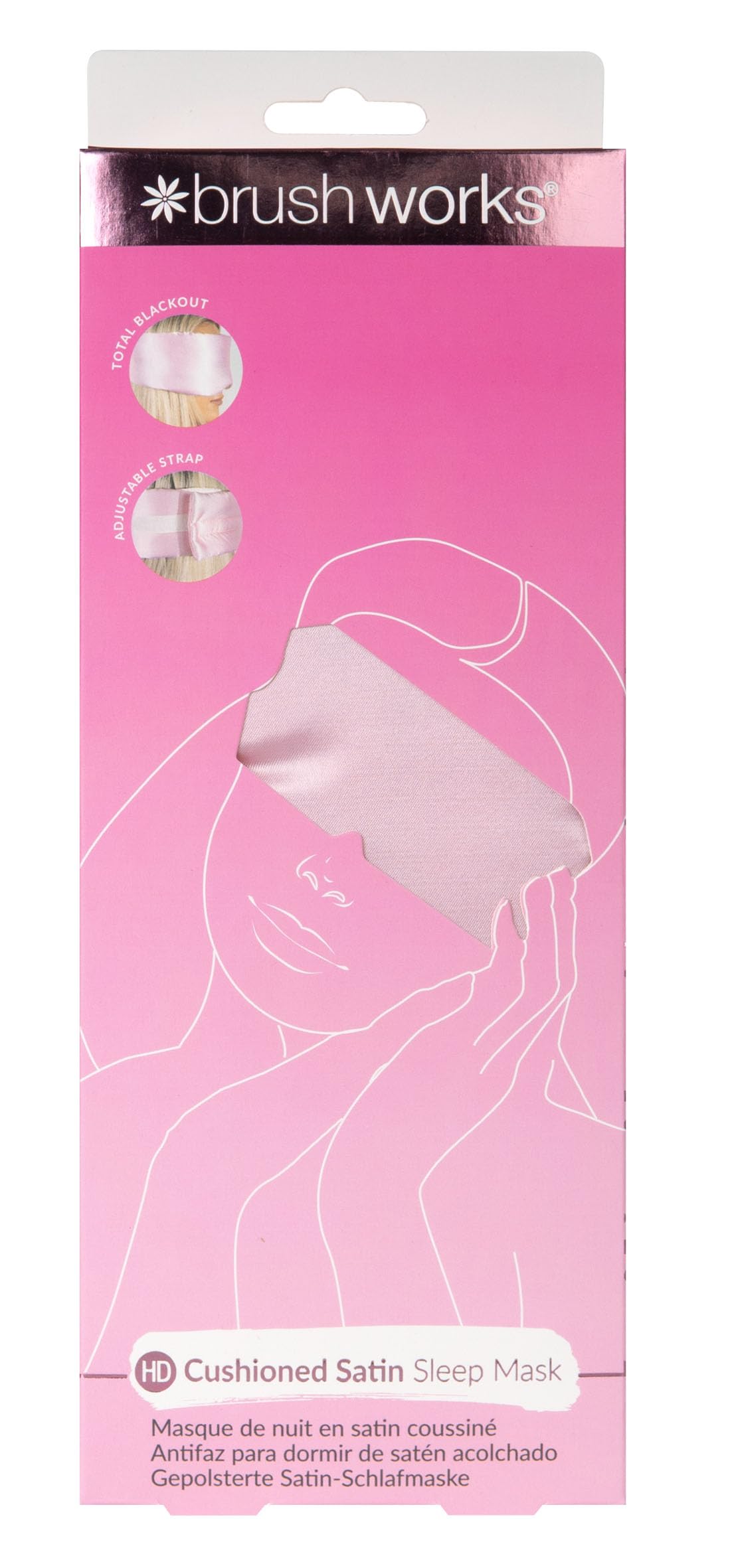 Brushworks Hd Cushioned Satin Sleep Mask 1Pc