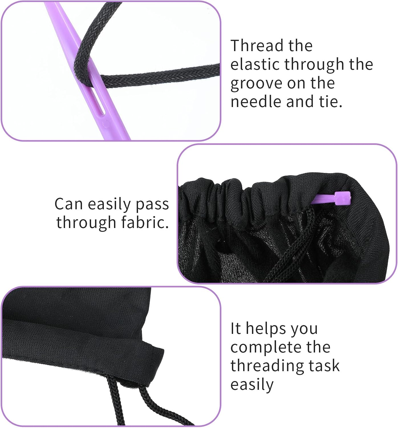 Purple Thang Sewing Tools, 5 Pcs Stuffing Tools, Versatile Gadgets for Quilting & Craft Projects Ideal for Sewing Kits, with Purple Storage Bag
