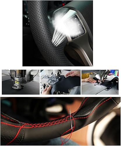 Miniatura 3 de Fundas de cuero negro cosidas a mano para volante de automóvil, para Chevrolet Cruze 2009-2014  Aveo 2011-2014