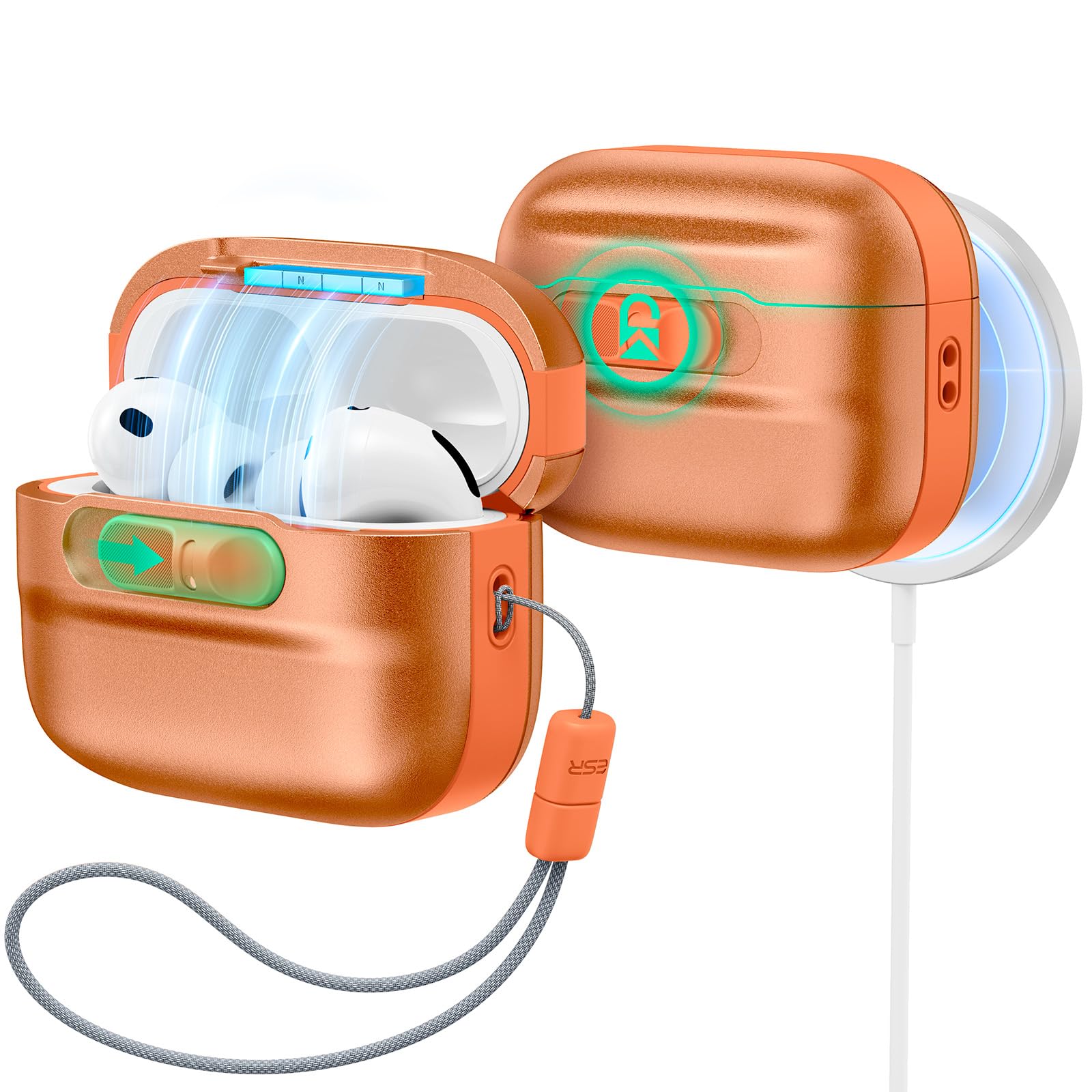 Amazon | ESR AirPods Pro3 ケース 2025 ロック付き マグネット蓋
