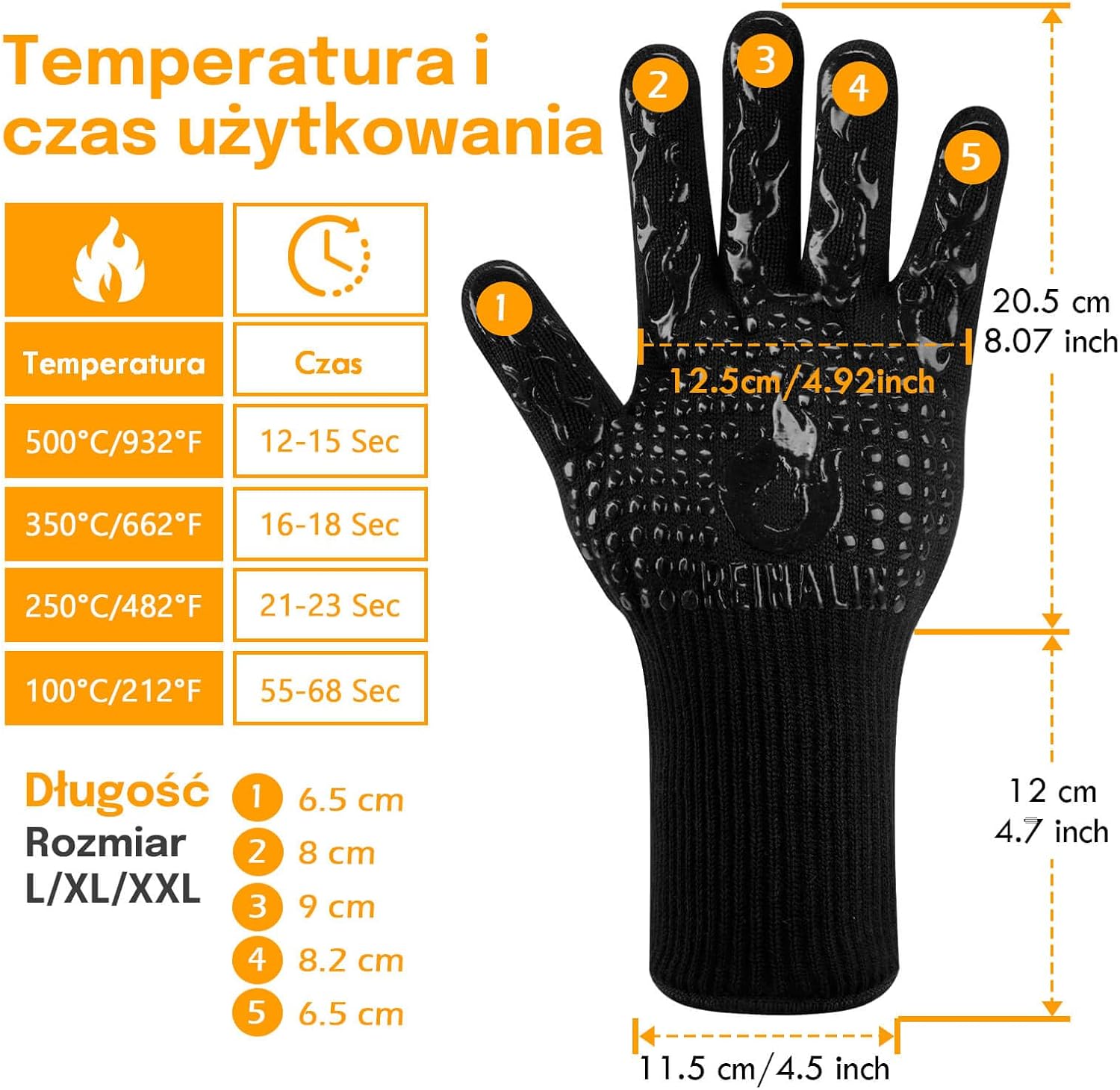 Reinalin Rękawice do Grilla Odporne na Ciepło 500°C, Rękawice do Gotowania, Grillowania, K - Mise en situation et utilisation