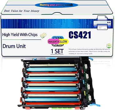 Compatible for Lexmark CS421 Drum Unit XC 2235 XC 2240 XC 4240 Printers, High Yield 125000 Pages, with Chip 1 Set