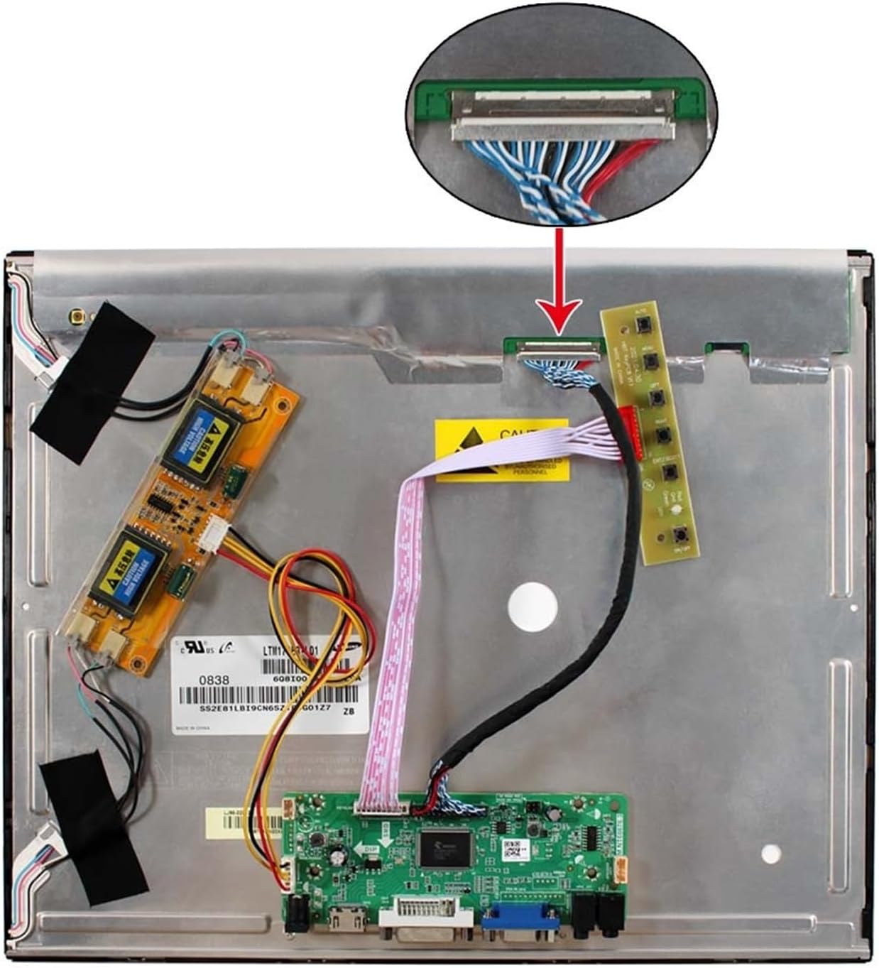 HDMI-Compatible VGA LCD Controller Board Work for 1680x1050 M220Z1 L01 P03 L02 LTM220M1-L01 M220EW01 V0 Display Drive Board