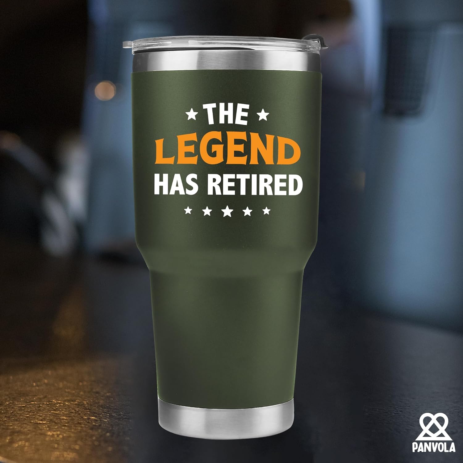 Panvola The Legend Has Retired Tumbler Retirement Gifts For Women Men Vacuum Insulated Stainless Steel Tumbler With Removable Lid And Straw Green 30 oz - Image 6