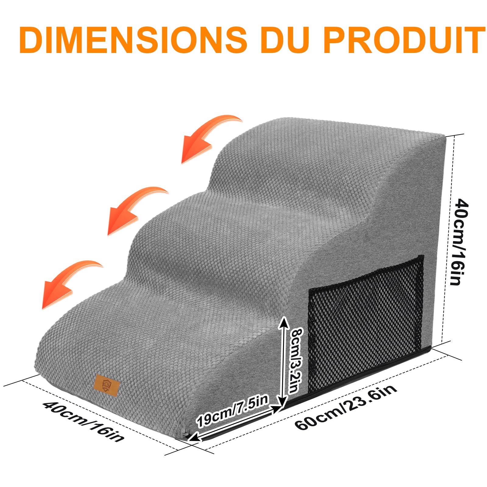 Escaleras Para Perros, Rampa Para Mascotas, Escalera Antideslizante Cubierta Extraible Rampa Para Escalar Transpirable Para Cachorros Escaleras Par Marron Salvador Escalera De Escaleras Para Gatos