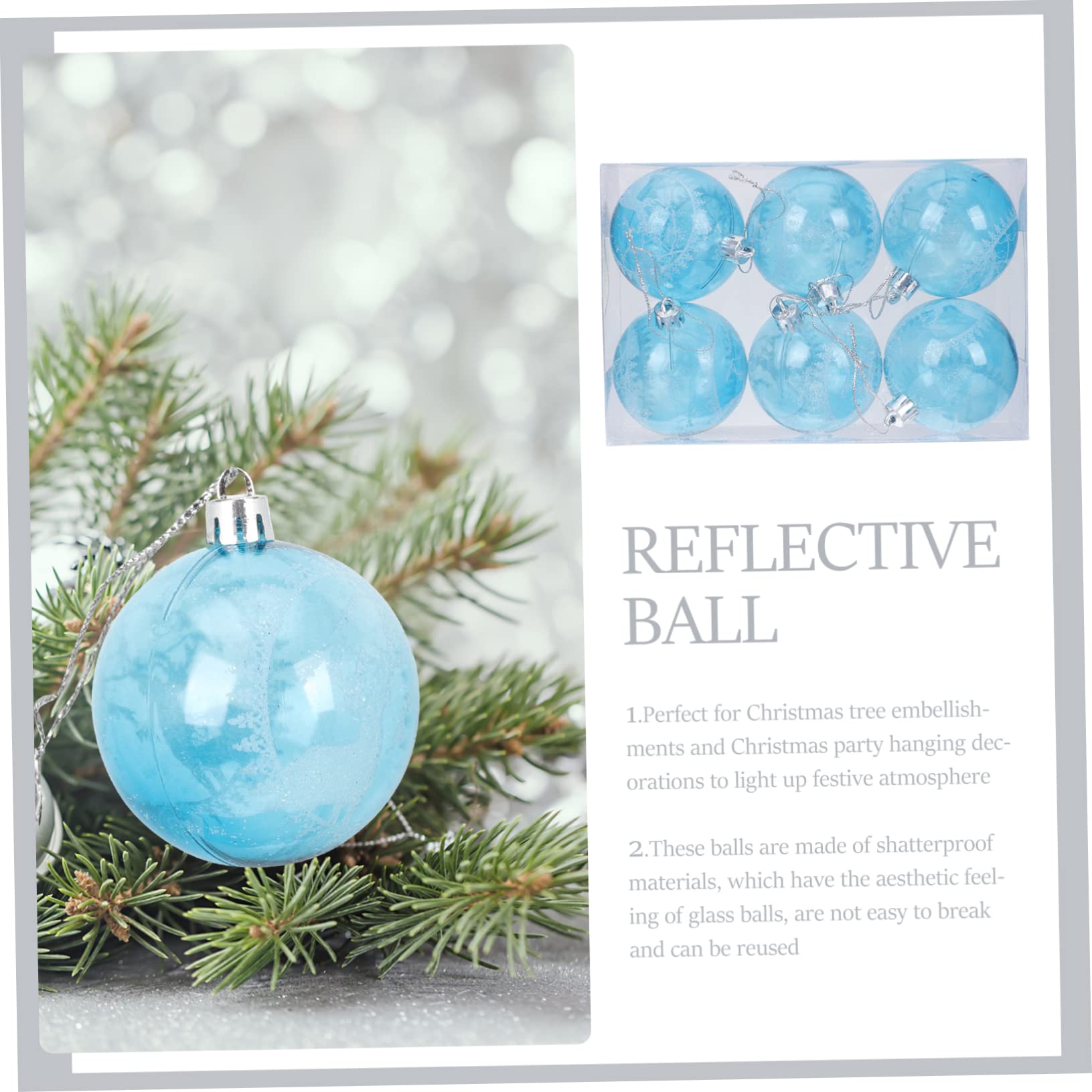 ABOOFAN 24piezas Adornos Colgantes De Navidad Bolas Decorativas Pintadas para Árbol Decoraciones Festivas para Bodas y Fiestas y Resistente
