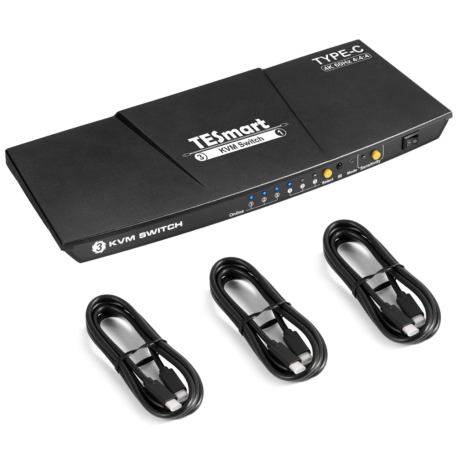 TESmart KVM Switch HDMI+DisplayPort ,2 In 2 Out ,Dual Monitor KVM Switch ,support 4K 3840*2160@60Hz with Audio interface and USB 2.0