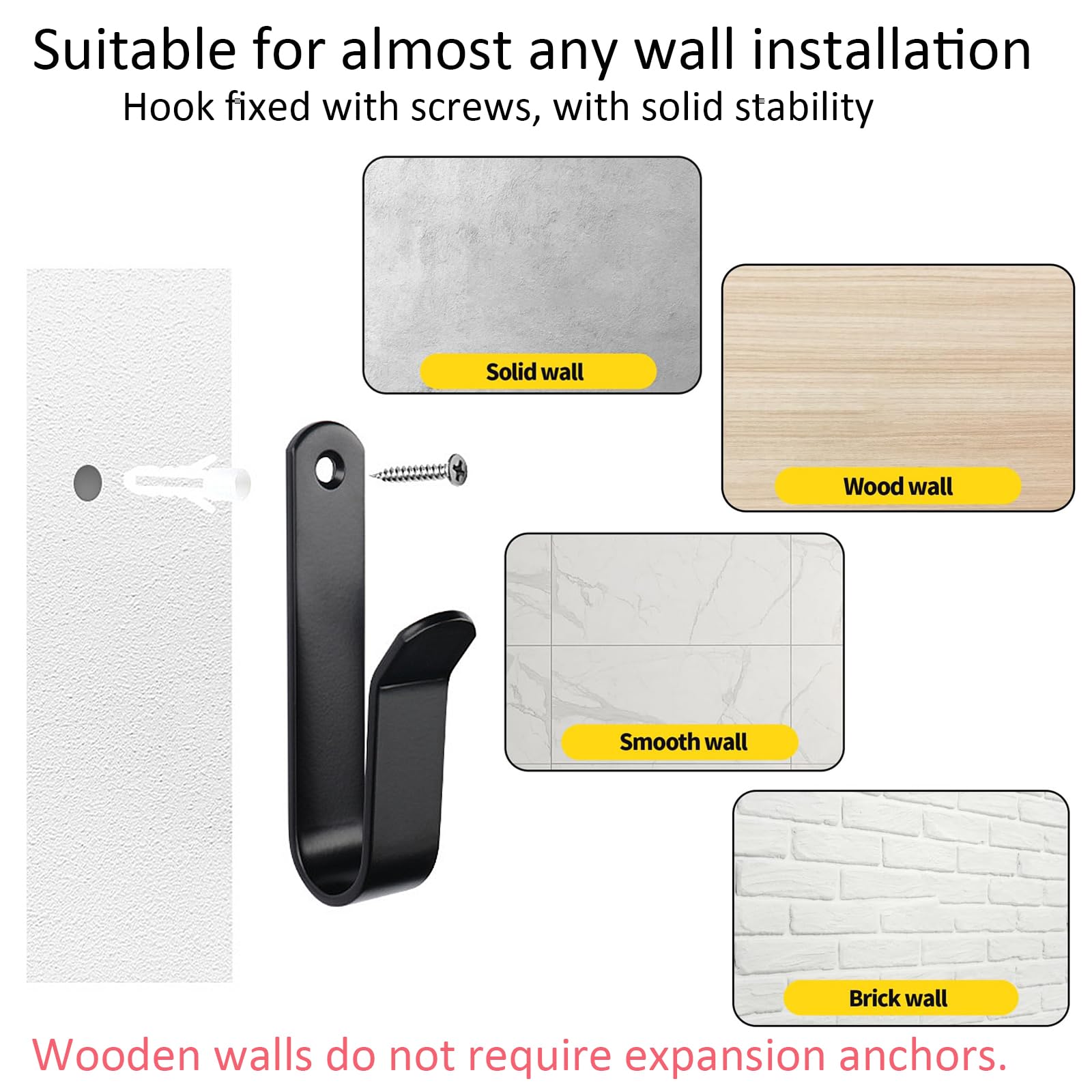 6 Pezzi Supporto da Parete per Snowboard, Appendiabiti da Parete per Snowboard, Snowboard Accessori Gancio Muro, Snowboard Wall Mount, Skateboard Espositore, per Skiboard, Longboard