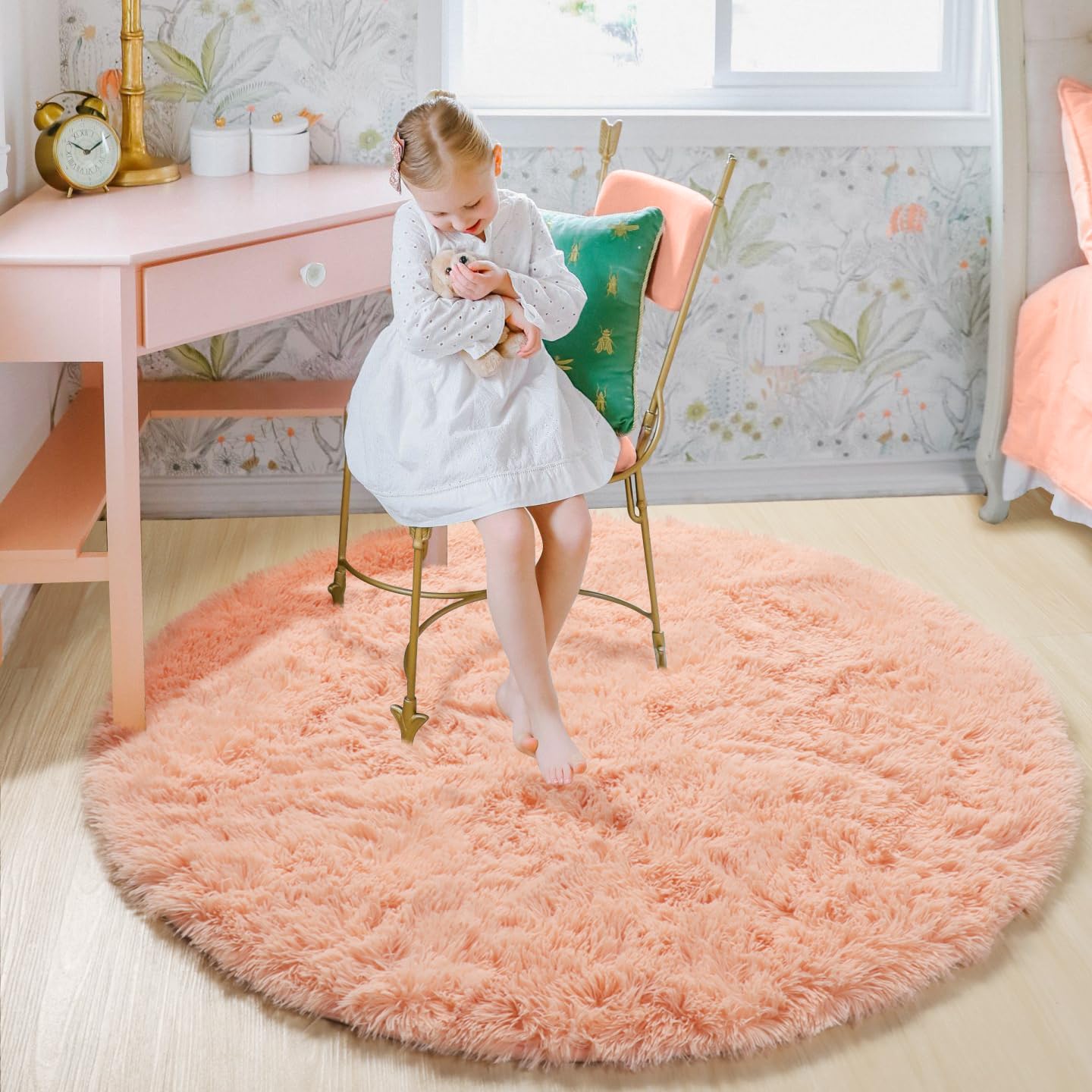 ISEAU Tapis Pelucheux Blanc 150x240cm - Doux, Antidérapant, Idéal Chambre Enfant Ou Salon
