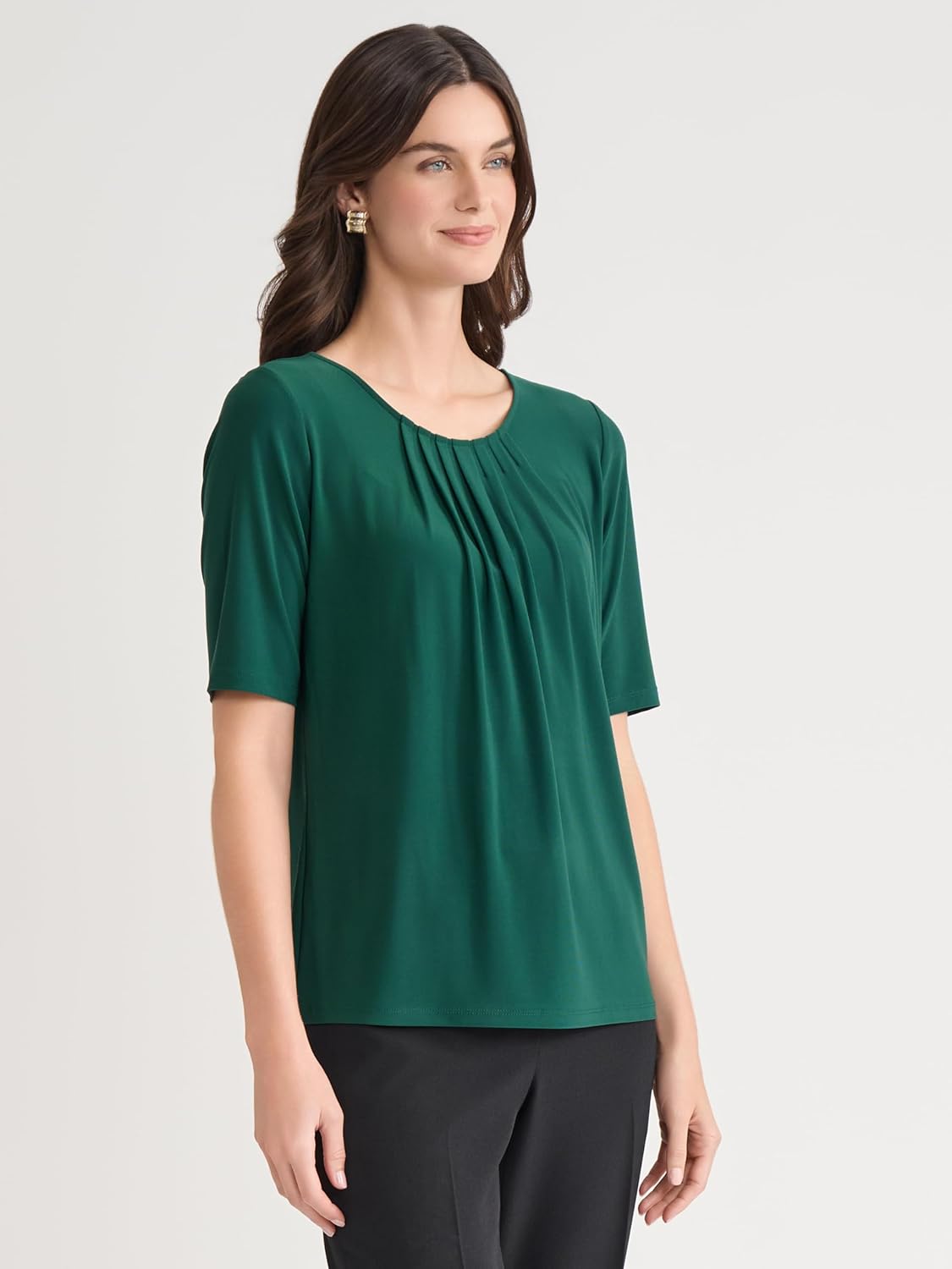 Kasper Women's Sleeveless Pleated Neck Top - Image 3