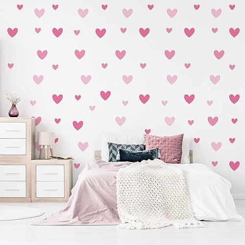 AOWDIAO 170 Pcs Heart Wall Decals - Peel and Stick