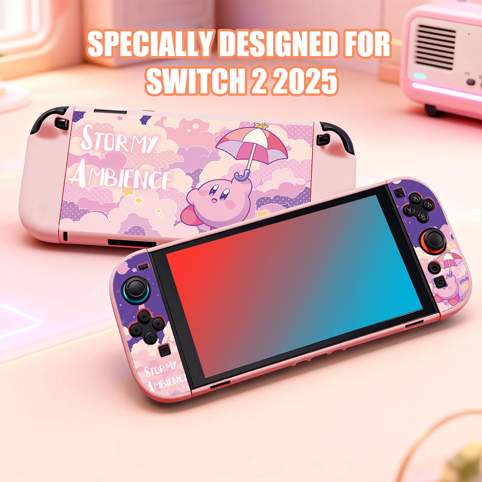 BAYINBROOK Switch 2 (2025) Coque TPU Antichoc Antidérapante Souple, Rechargeable sans Retirer la Coque, Protection Joystick