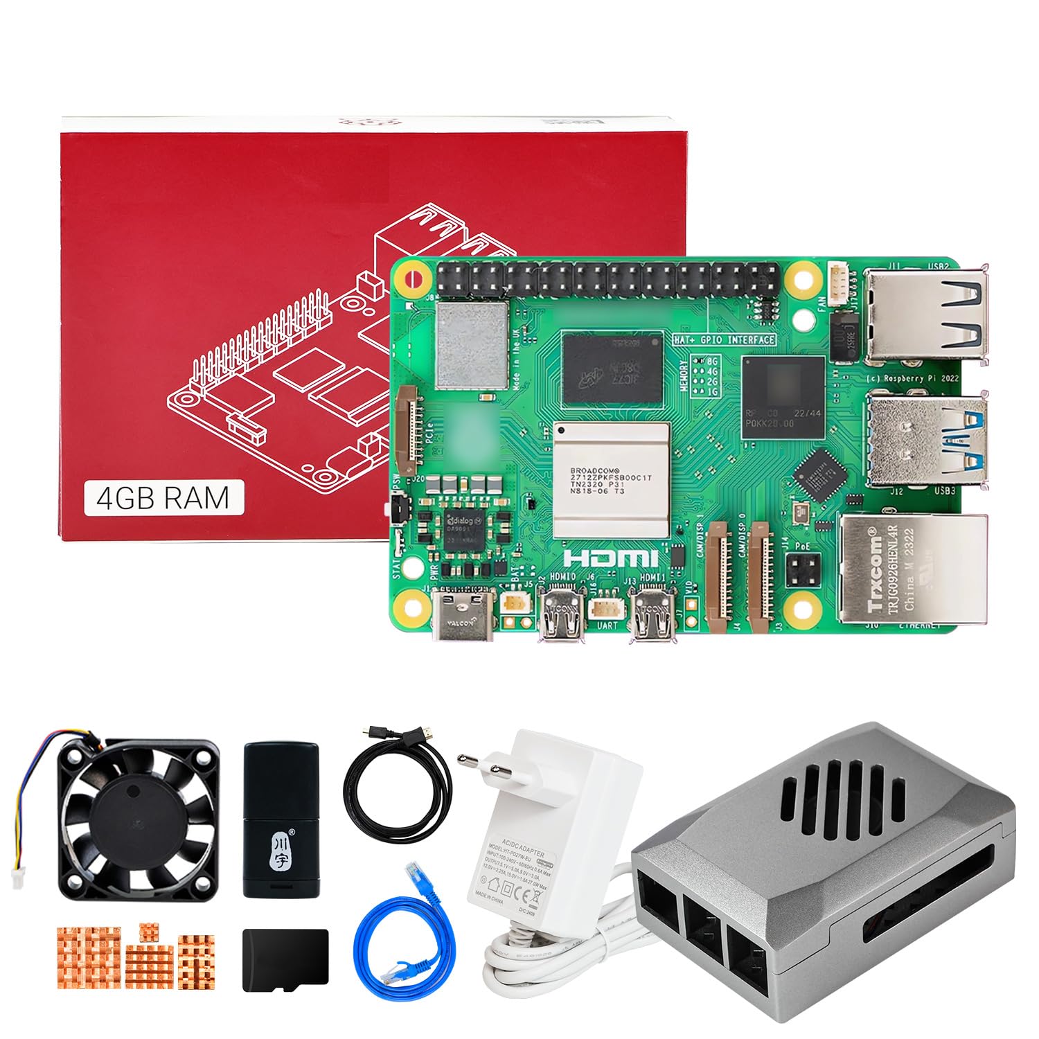 Yahboom Raspberry Pi 5 4GB Development Kit + PD Power Adapter