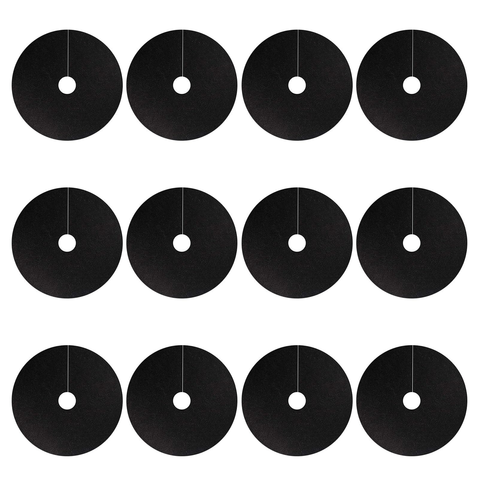 Set di 12 tele anticattive erbe, cuscino rotondo in tessuto non tessuto, biodegradabile, pacciamatura, giardino, tela invernale, pianta esterna, per nuovi alberi, fruttetti, paesaggio, diametro 52 cm