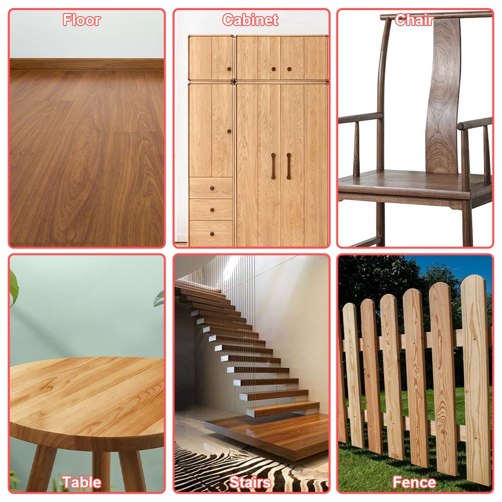 4 Pezzi Strumento Venatura Del Legno, Spatola Effetto Legno, Strumento Effetto Legno Venalegno per Pittura Pennelli da Pittura Grano Pittura Effetto Fai-Da-Te Strumenti Decorazione(7,4/8,7/13/15 cm)