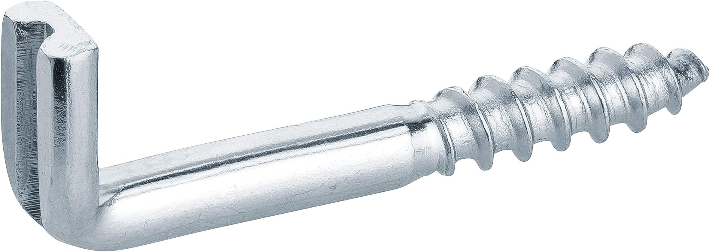 haggiy Screw Hooks Straight with Slot | 25 Pieces | Hook Screw galvanised | Wall Hooks | Swivel Hooks | high Load Capacity | 4,5 x 40 mm