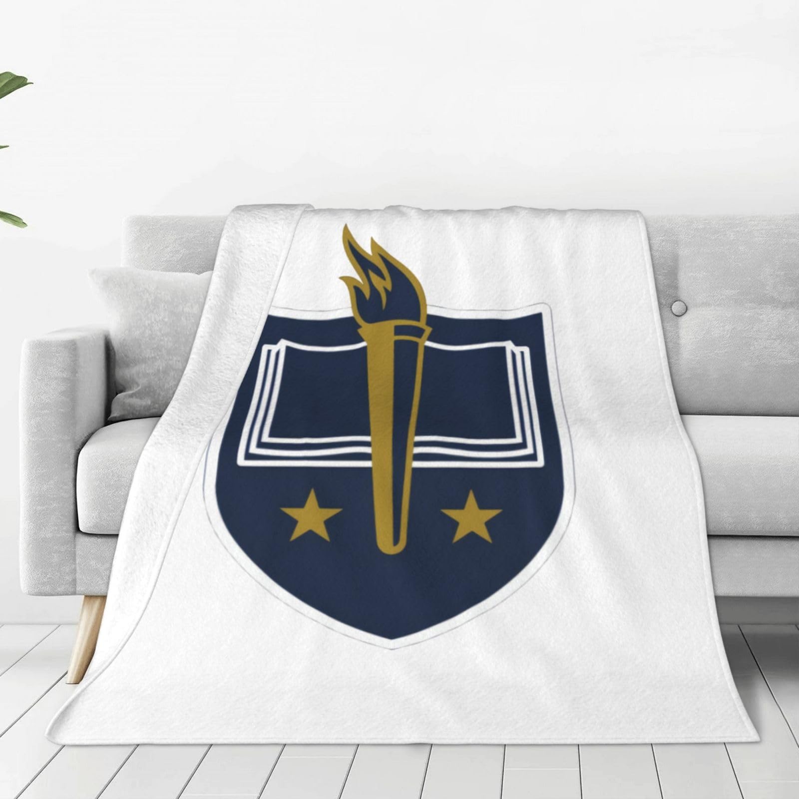XRPUONG Suffolk University Logo Fleece Blanket, Very Soft Microfiber Flannel Blanket for Couch Warm and Cozy for All Seasons