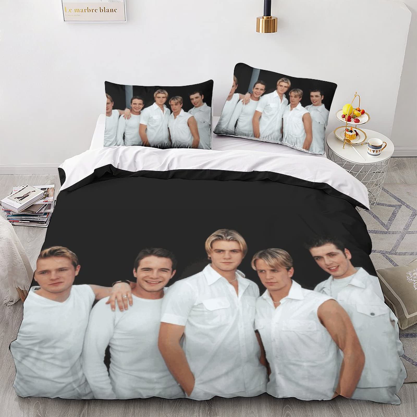 XYueww Westlife Band Duvet Cover Set 3D Set With Pillowcase For Quilt Cover With Zipper Closure Soft Microfiber Bedding Set 3Pcs Set King（220x240cm）