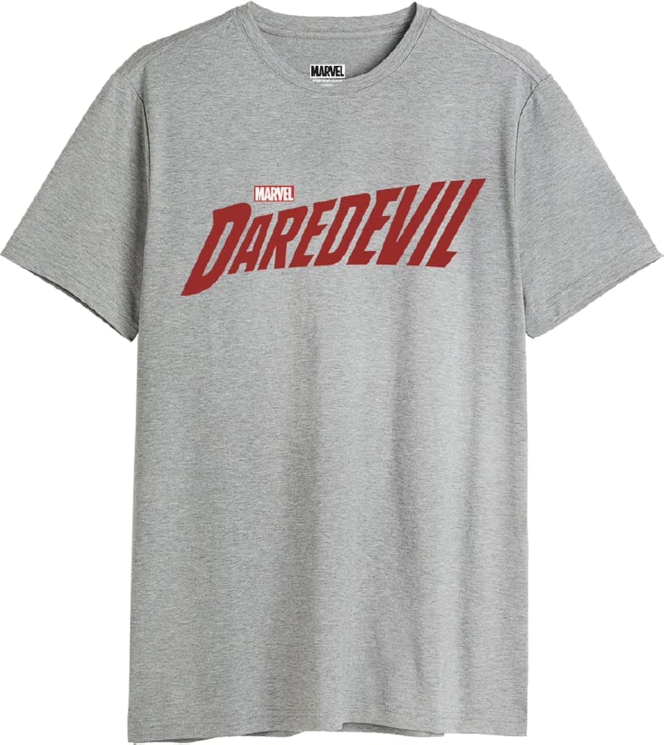 Marvel Men's Medadevts014 T-Shirt, Melange Grey, L