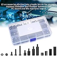 Vista 5 de 260 piezas M3 macho hembra separadores hexagonales de nylon, kit surtido de tornillos y tuercas de separadores hexagonales roscados de nylon