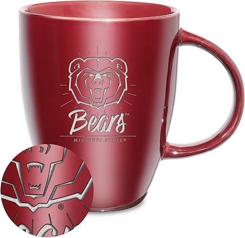 Vista 85 de Rico Industries NCAA - Taza de cerámica con grabado láser, 18 onzas, café y té