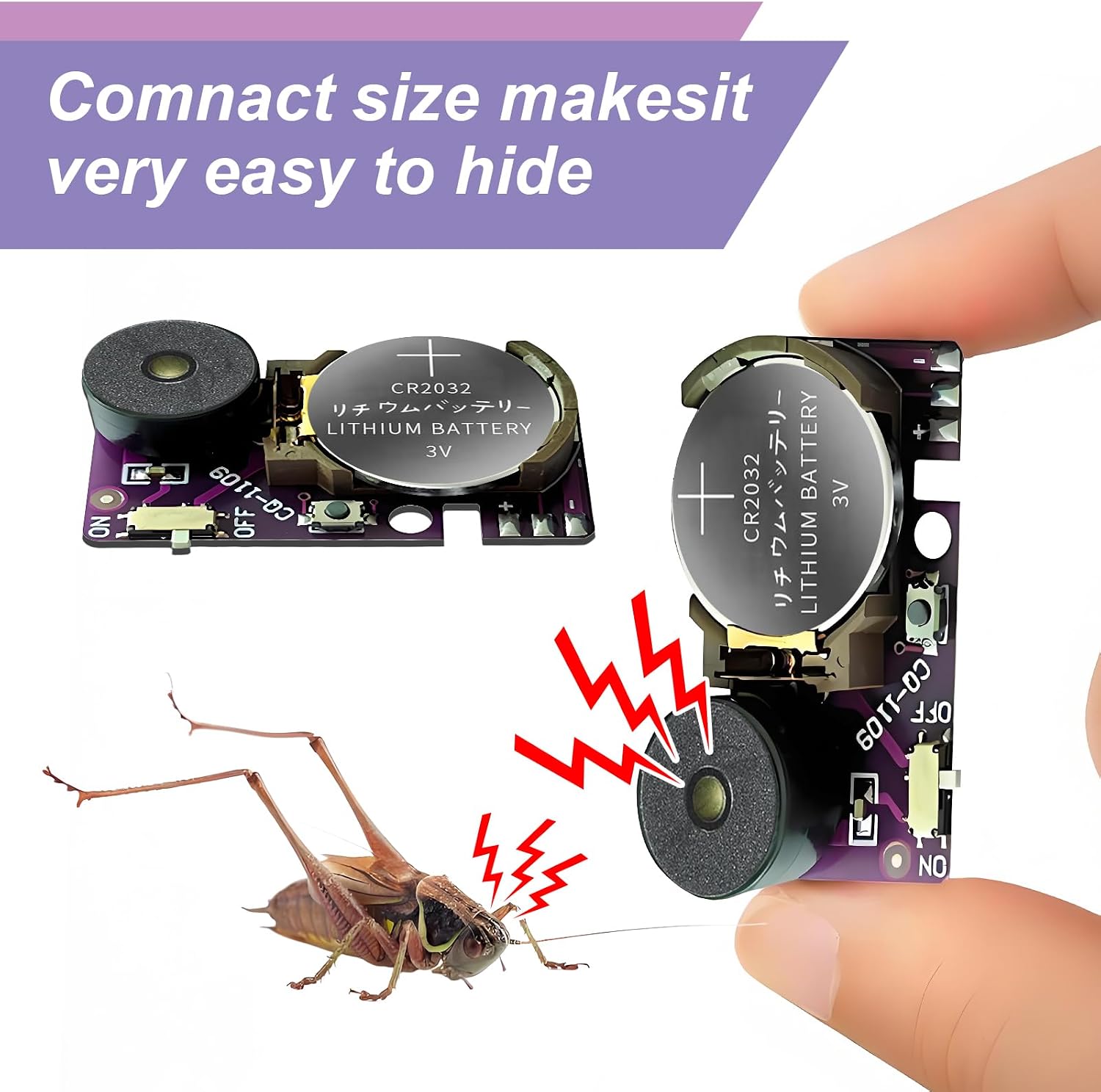 Cricket Noise Maker Prank (6PCS) - Stealth Hidden Beeping Gag Kit with Long-Lasting Battery, Multi-Sound Prank Devices for Office Pranks, Home, Car & April Fools Day Gifts for Adults b image 2